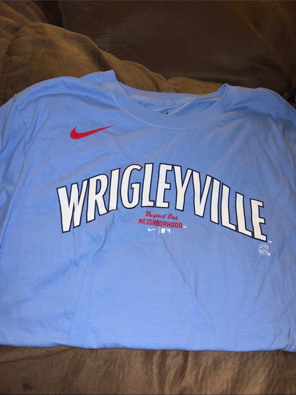 Nike Light Blue Wrigleyville Graphic Short Sleeve Tee